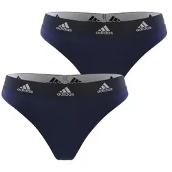 adidas 2P Underwear Brazilian Thong Marine Baumwolle Small Damen