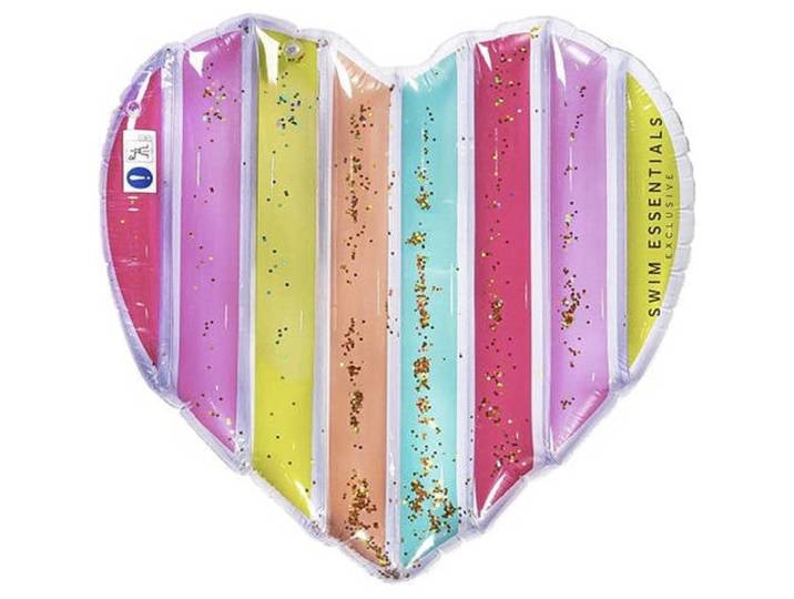 Swim Essentials color rush heart luchtbed (150 x 120 cm)