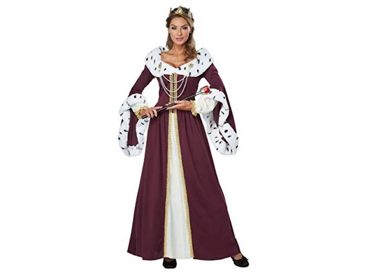 Koninklijke Koningin Kostuum, Meerkleurig, ROYAL STORYBOOK QUEEN/ADULT