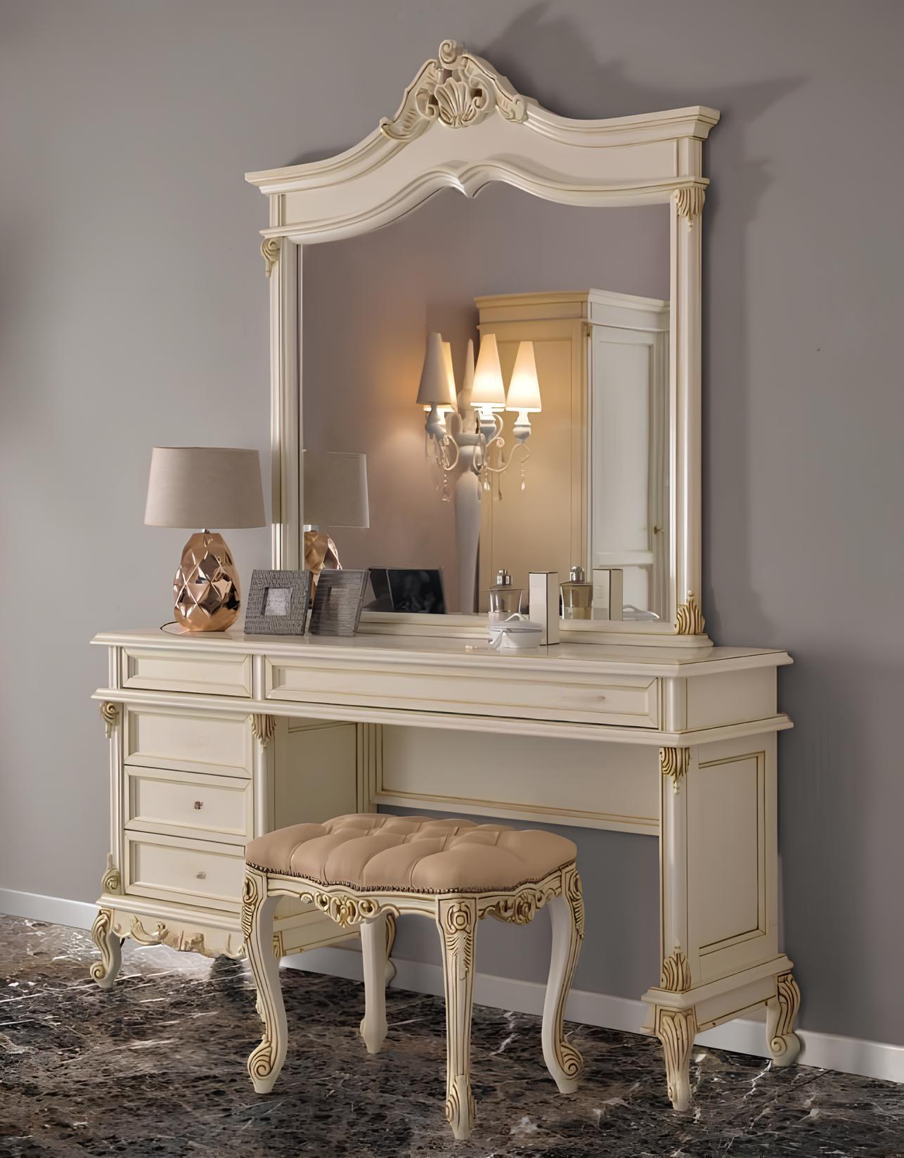 Hocker Designer Luxus Barock Rokoko Polster Bank Sitz Sitz Relax Antik Stil