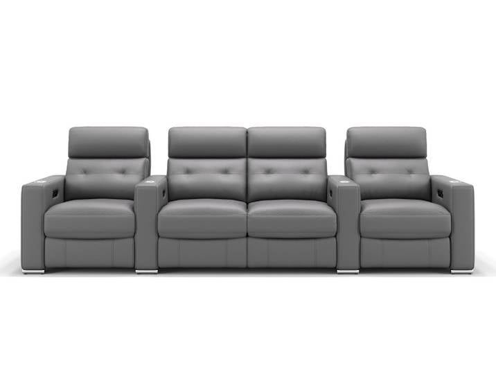 Leder 4-Sitzer Relaxsofa MATERA Heimkino Sofa