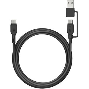 GP GP Ladekabel Batteries  CBCCBVBKUSB971, 1,5m, schwarz, USB-C auf USB-C & USB-A