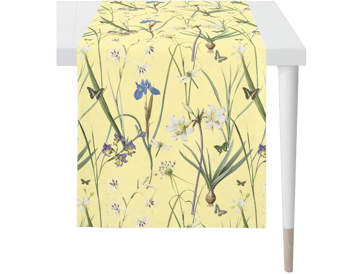 Tischläufer APELT 6720 , gelb, B:140cm L:48cm, Baumwolle, Polyester, Tischdecken, Tischläufer
