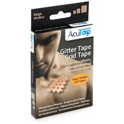 ACUTOP Akupunktur Pflaster Gitter Tape ABC Mix Beige | 130 Stück