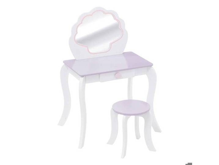 Coiffeuse et tabouret enfant  Sirène  L70 5cm blanc - Atmosphera createur d'interieur - Blanc