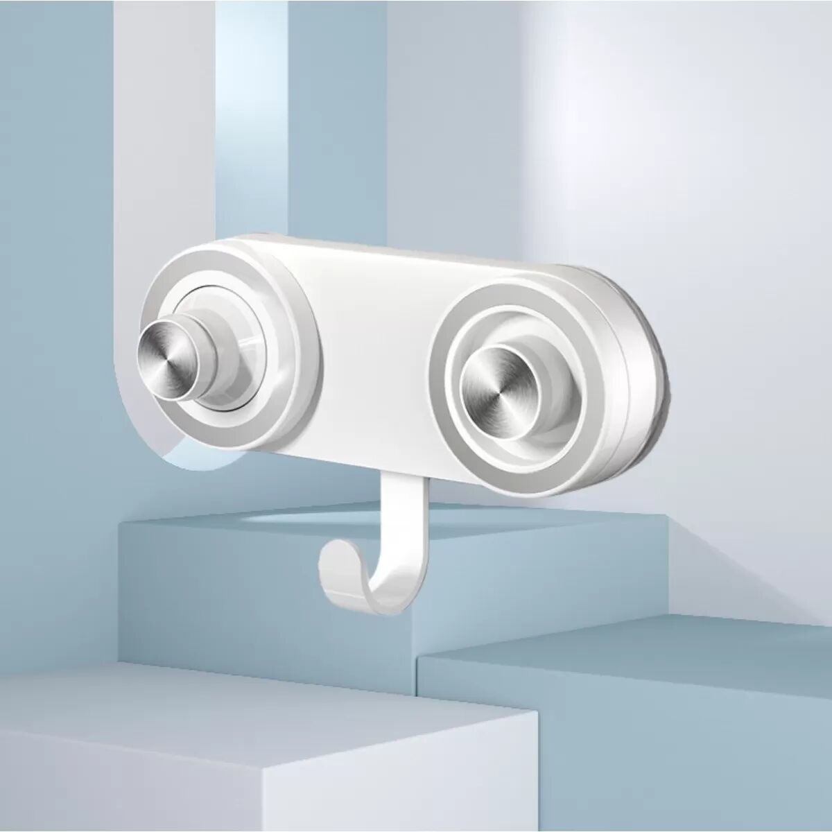 INF Magnetischer Fönhalter mit Saugnapf – Wandmontage ohne Bohren, kompatibel mit Dyson und Laifen Weiß