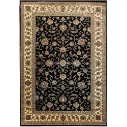 Carpetsale24 Orient Teppich 240x340 cm Schwarz, Klassisches Wohntextil im Landhausstil, stilvoll für großzügige Räume oder Wohnlandschaften