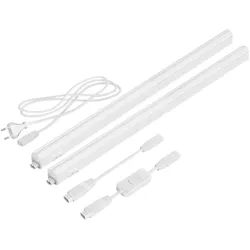 ledscom.de LED Unterbau-Leuchten Rigel, je 57,3cm, mit Schalter, je 790lm, warm-weiß, 2er Set