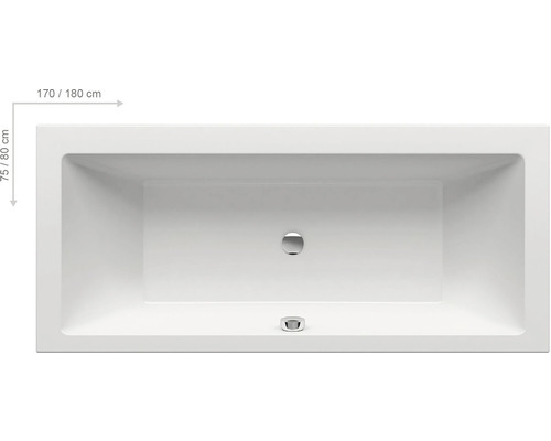Vana RAVAK FORMY 01 SLIM, 170 x 75 cm, Schneeweiß, Artikelnummer C691300000