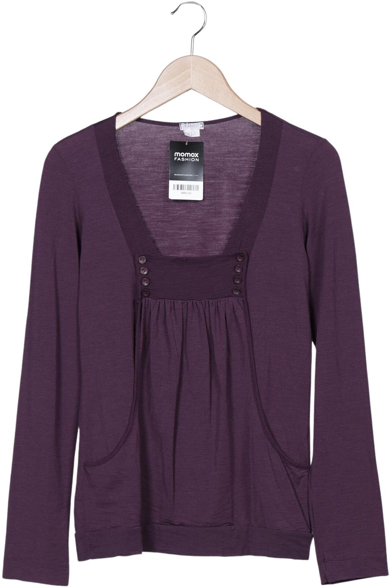 Transit PAR Such Damen Langarmshirt, Lila, Gr. EU 40, Wolle / Synthetik / Elasthan - Second Hand