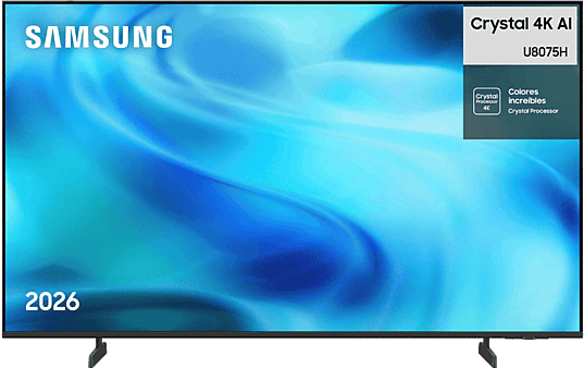 TV LED 75" - Samsung TU75U8075HUXXC, UHD 4K, Crystal Processor Smart TV, Wifi, Negro