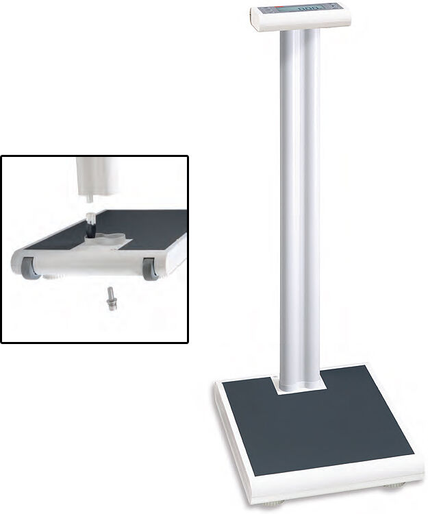 Balança Eletrónica de Coluna ADE + conector a corrente: plataforma extra-larga, plana e antiderrapante, classe profissional (III)
