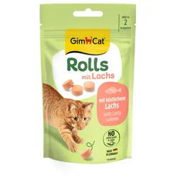 GimCat Rolls mit Lachs | 40g Katzensnack