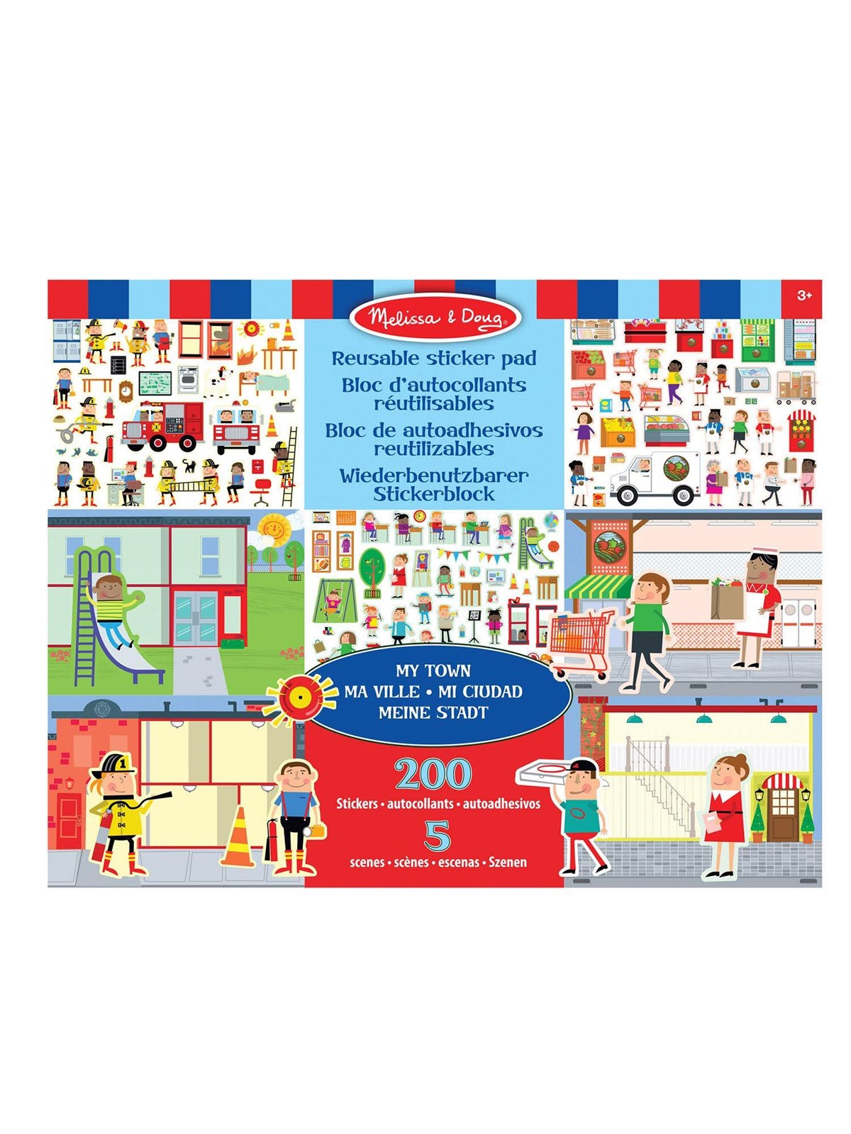 Melissa & Doug Reusable Sticker Pad My Town