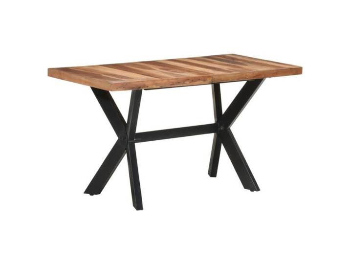 Table à dîner - VINGVO - Bois massif - Rectangulaire - 6 places