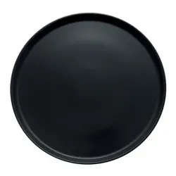 Schwarze Steingut-Pizzateller, 33,5 cm, 6er-Pack