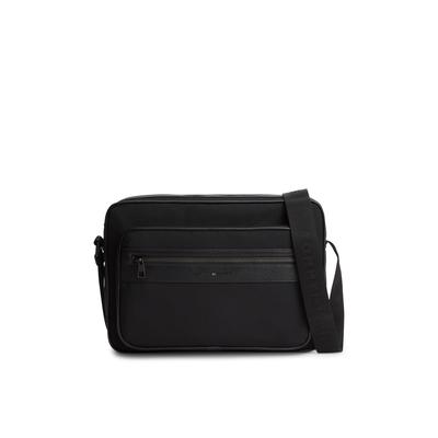 Umhängetasche TOMMY HILFIGER "TH REPREVE MESSENGER", Damen, Gr. B/H/T: 34cm x 24cm x 8,5cm, schwarz, Lederimitat, Textil, Taschen Umhängetasche, Unisex Schultertasche, Businessbag mit Logoschriftzug