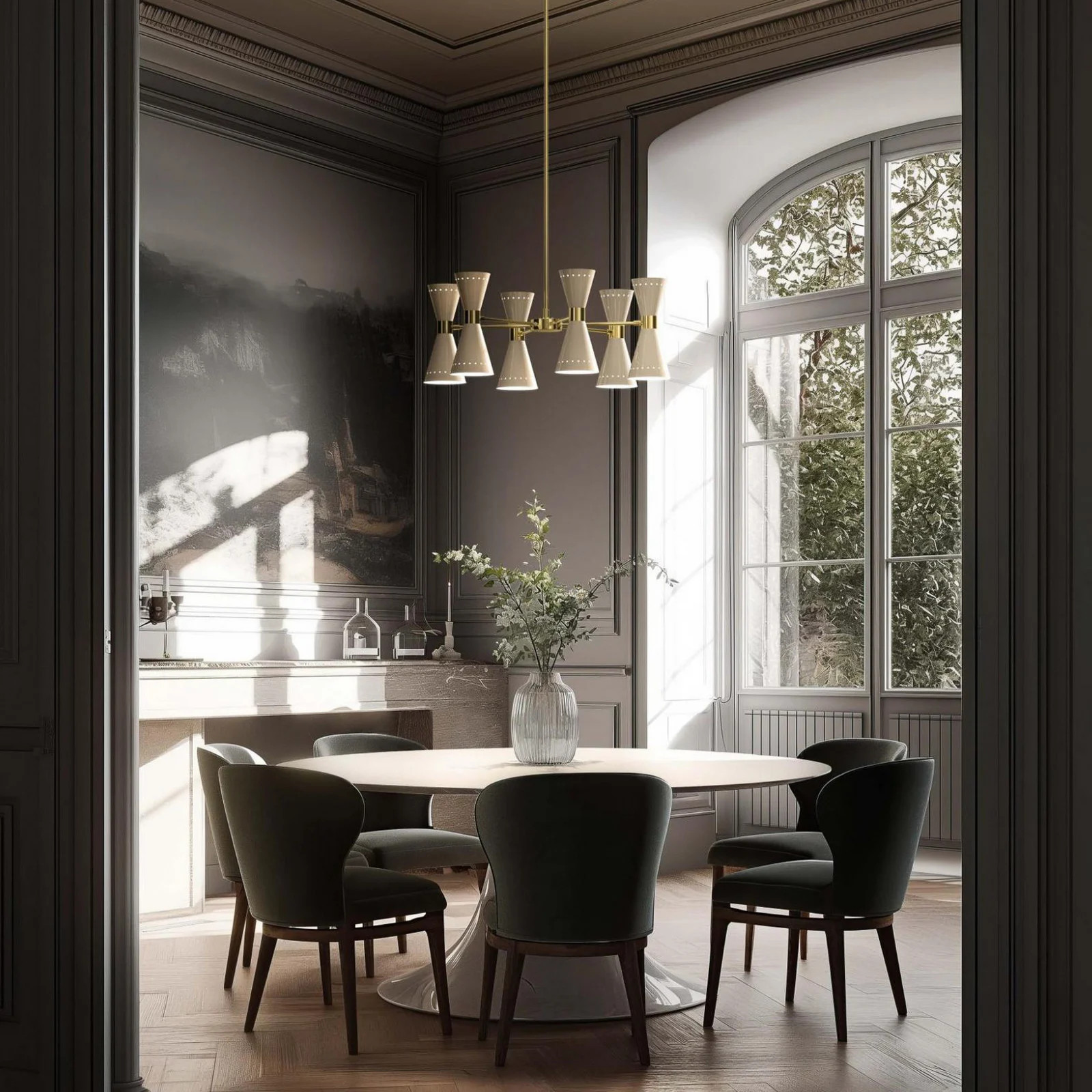 Stilnovo Megafono hanglamp, ivoorkleurig, Ø 100 cm