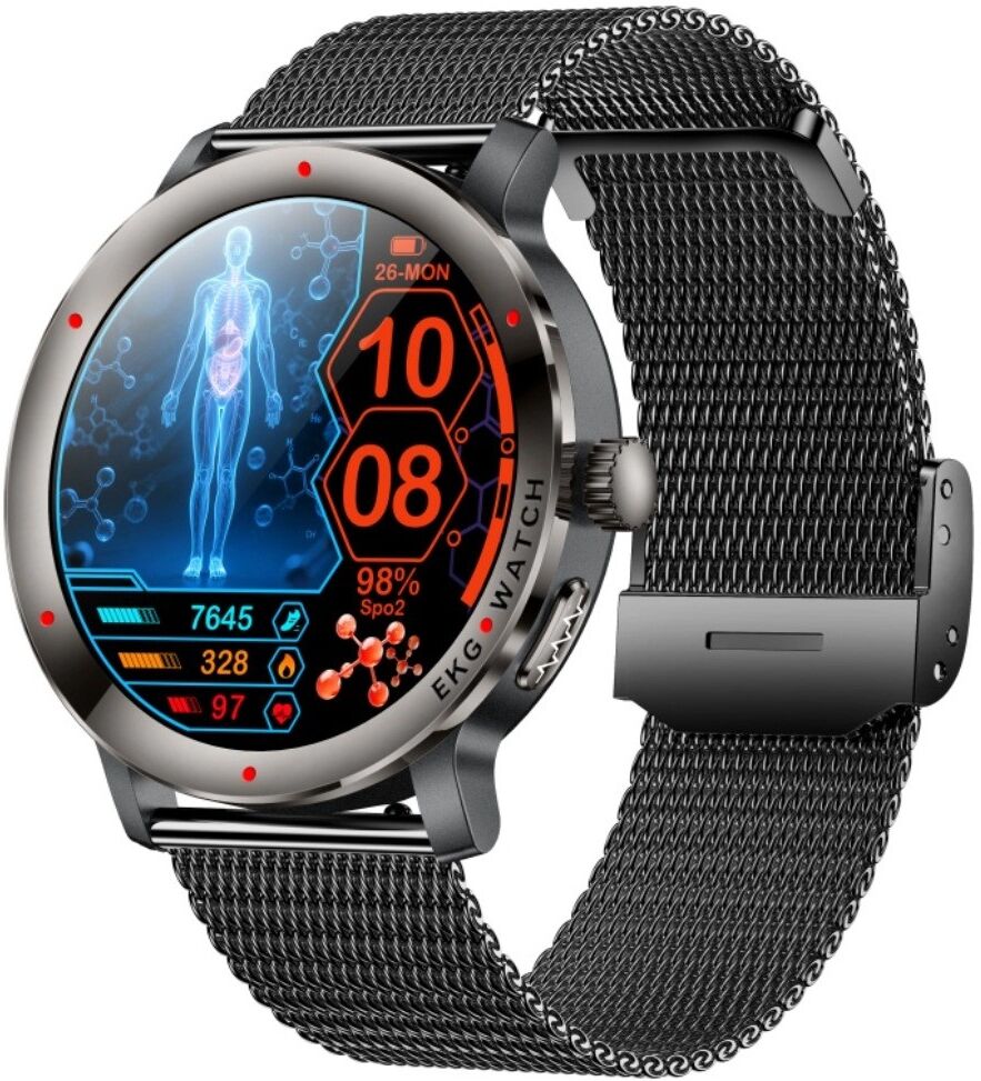 INF 1.32 inch AMOLED Smartwatch – Gesundheitsfunktionen, 120 Sportmodi, IPX8, Bluetooth 5.3, magnetische Aufladung