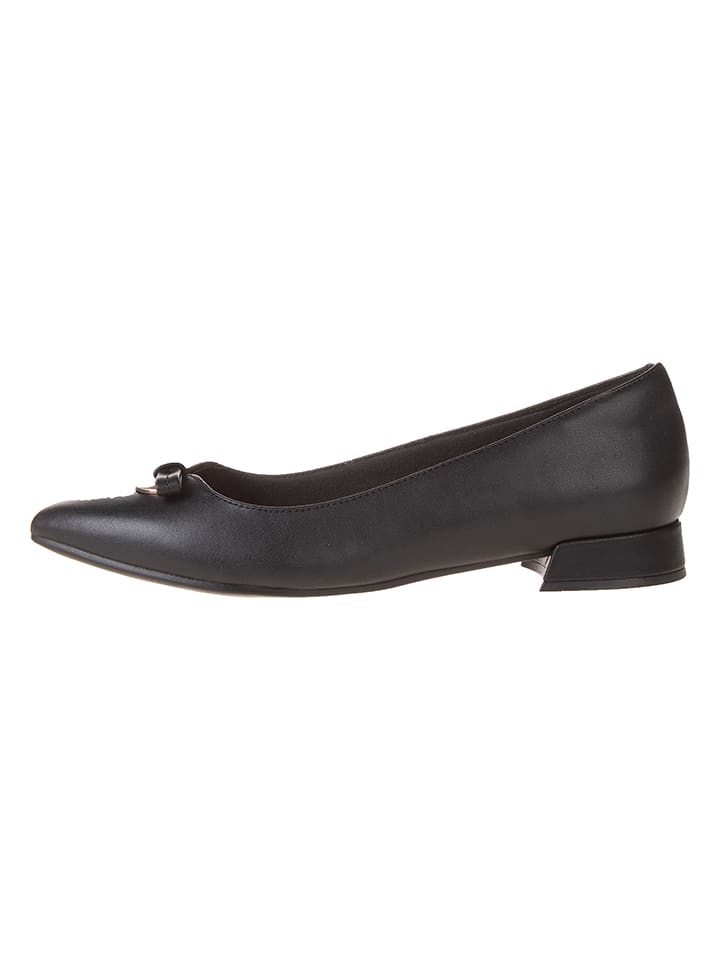 Clarks Leder-Ballerinas "Natalyn Trim" in Schwarz - 40