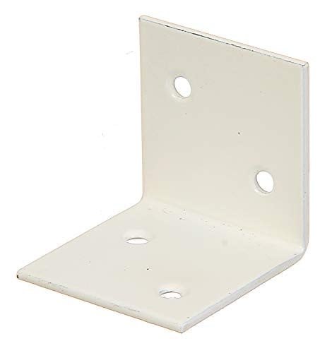 Alberts 332679 versterkingshoek van staal met witte kunststof coating, B/D/H: 4 x 4 x 4 cm
