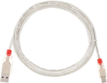 Lindy USB 2.0 Cable Typ A/Mini-B 2M Transparent