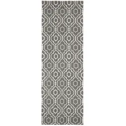 BAUMWOLLTEPPICH-LÄUFER Riga geometrisch 66/200 cm