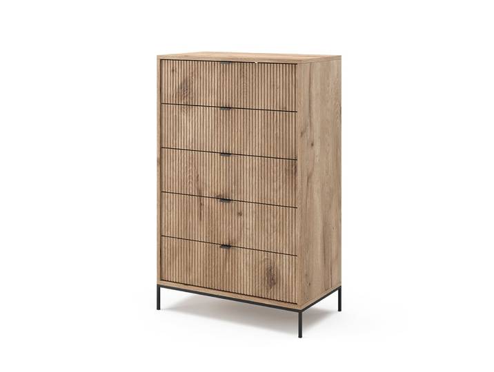Commode avec 5 tiroirs, chêne viking 76 x 120cm