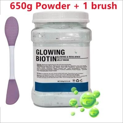 Inspired Finds 650g Chamomile Hyaluronic Acid Facial Moisturizing Jelly Mask Powder With Silicone Brush blotin