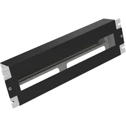 Solarix Installation panel 3U with DIN rail for 19" rack, BK RAL9005, Serverschrank Zubehör, Schwarz