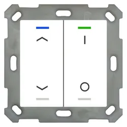 MDT BE-TAL55T2.C1 Taster Light 55 2fach RGB-W Temp. Reinweiss gl. Jal./Schalten, Schalter + Taster, Weiss