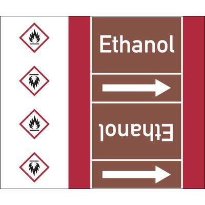 Rohrleitungskennzeichen Ethanol - 33000x180 mm Folie selbstklebend
