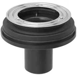 Geberit, Siphon, Ecoulement de receveur de douche d90, pour montage traversant l'étage, sans siphon, 150.592.00.1