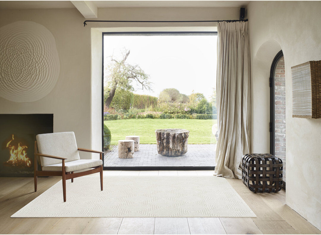 Fernleaf Batley Rectangle Geometric Area Rug Cream Rectangle 133 x 195cm