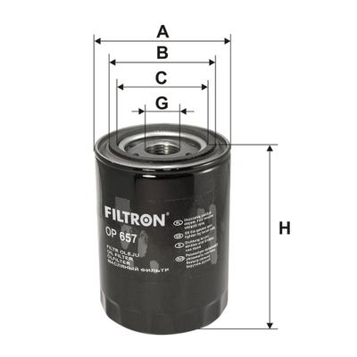 FILTRON Filter, Arbeitshydraulik OP 657 für GM Volvo Porsche