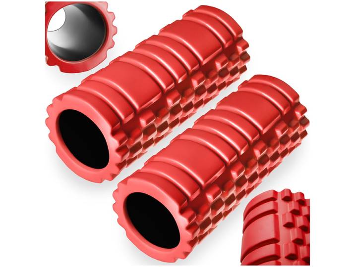 Faszienrolle Massagerolle - rot, 2er Set