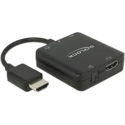 Delock HDMI Audio 5.1 Extractor, 4K, 60Hz (HDMI, HDMI), Video Adapter, Schwarz
