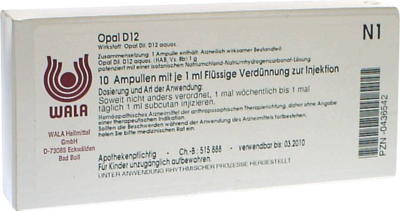 WALA Heilmittel GmbH OPAL D 12 Ampullen 10X1 ml 00436542