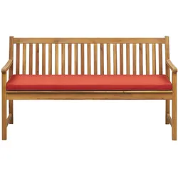 GARTENBANK zertifiziertes Holz hellbraun Auflage terracotta 160 cm Vivara