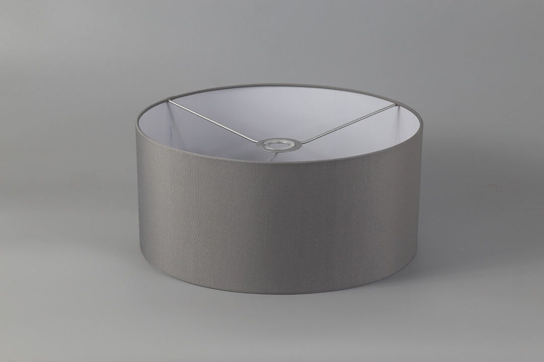 Ebern Designs Cotton Drum Lamp Shade Grey 20cm H x 50cm W x 50cm D