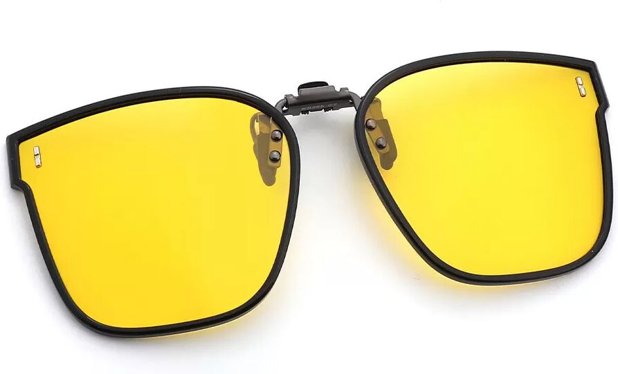 INF Lunettes de soleil à clip pour vision nocturne à monture noire avec étui