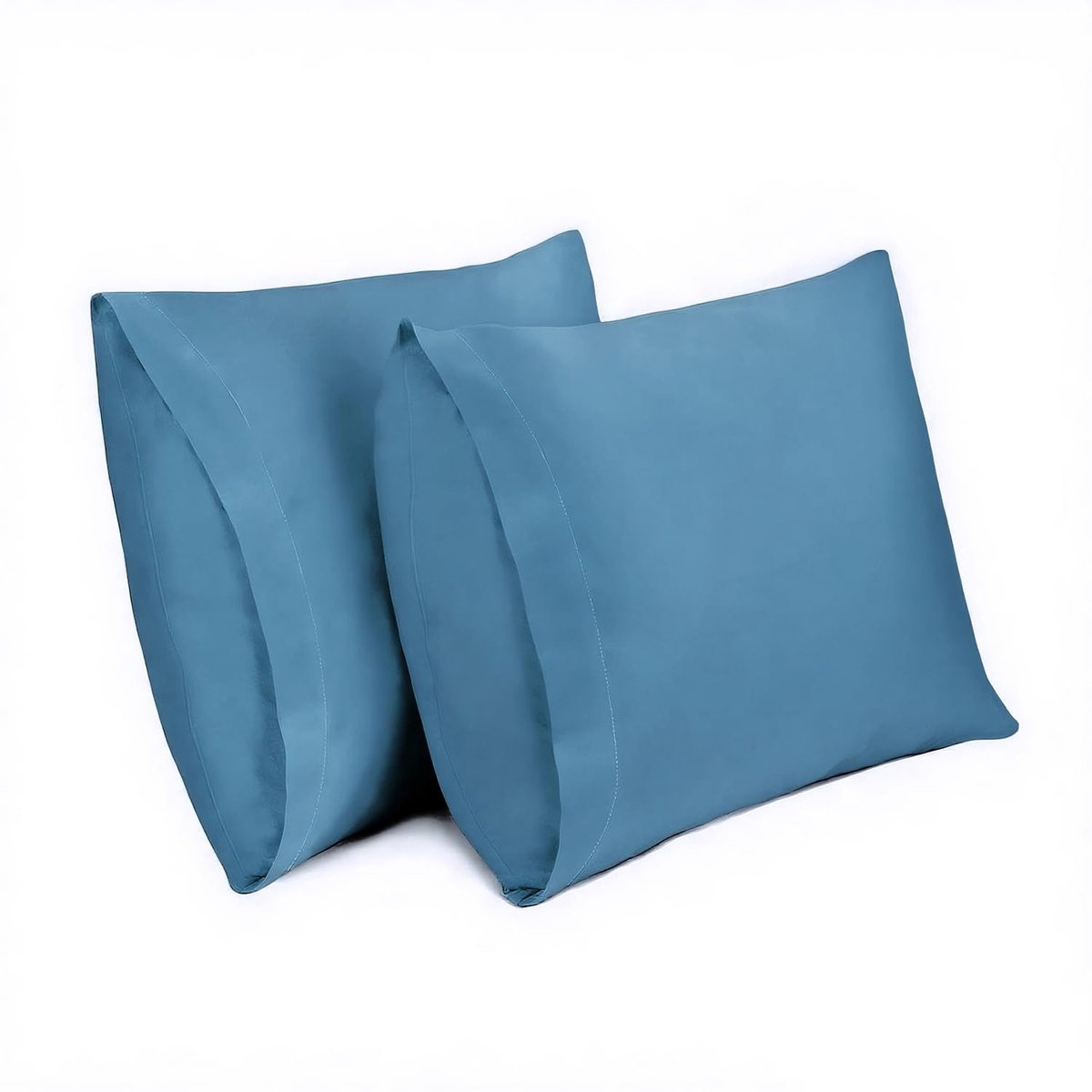 Set van 2 katoenen kussenslopen, ademend, Blauw, 50 x 50 cm