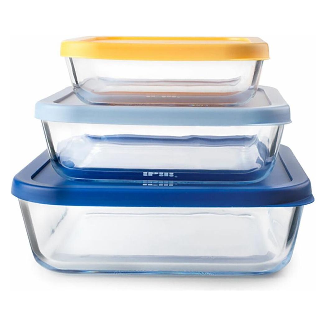 Ibili Set 3 Behälter 610 + 1170 + 1940 ml Perfekt für die Aufbewahrung von Lebensmitteln (0.61 l) (689200)