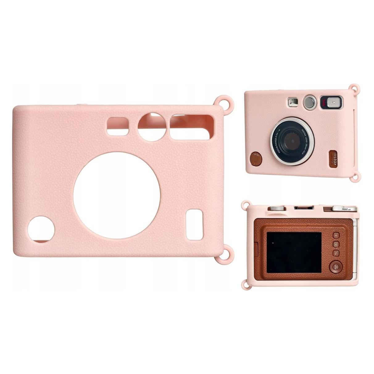 Loveinstant Futerał Etui Pokrowiec Case Silikon Fuji Fujifilm Instax Mini Evo / Różowy (LOVEINSTANT)