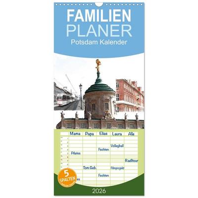 Familienplaner 2026 - Potsdam Kalender mit 5 Spalten (Wandkalender, 21 x 45 cm) CALVENDO