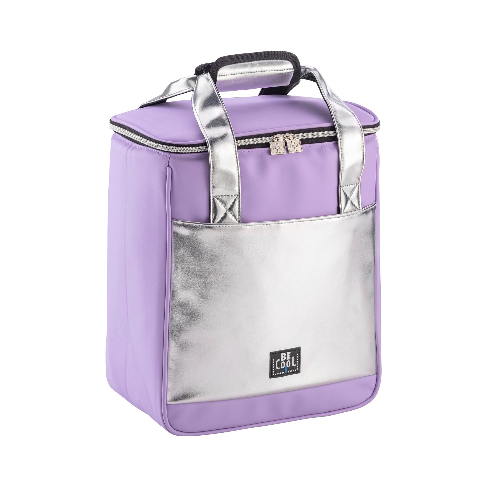Kühltasche Fun-Bottlebag Lavendel-Silber