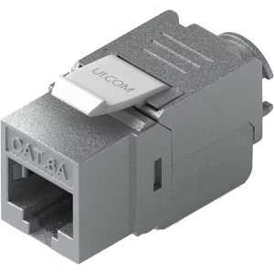 UbiQuiti Keystone-Modul UACC-KEYSTONE-JACK-C6A, RJ45 Cat 6A, werkzeuglose Montage, Metall, 12 Stück
