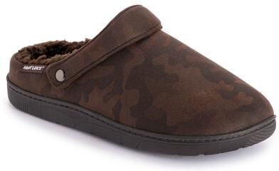MUK LUKS Keanu Convertible Clog Slipper (Men's) Casual in Brown/Camo, Size Small Sizes 7-8.5 M, Rubber/Synthetic