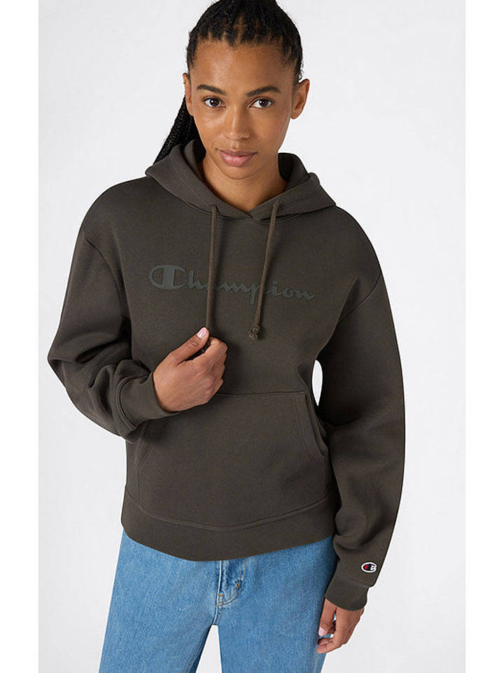 Champion Hoodie in Khaki - L