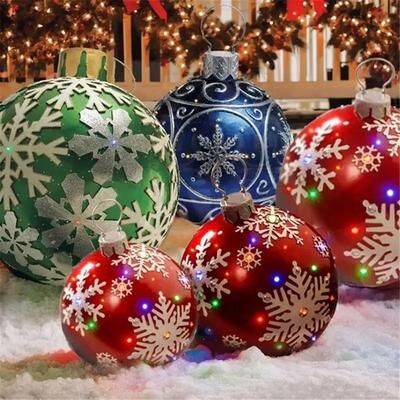 Uplifted Finds 60cm Giant Outdoor Christmas Inflatable Decorated Ball g